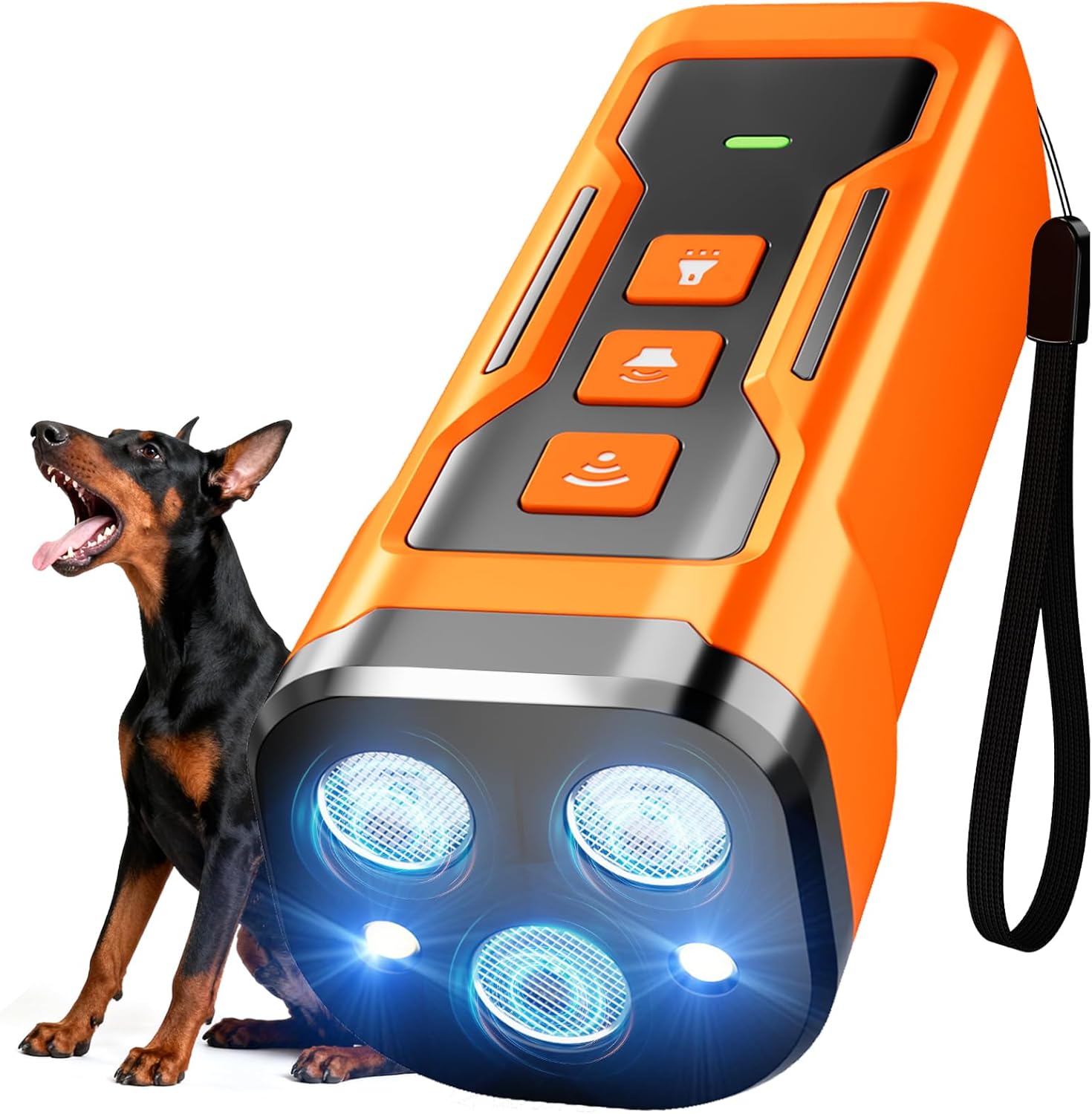 Dog Bark Deterrent Devices, 6 Modes 3X Ultrasonic Anti Barking Device for Dogs, 33 FT Range Barks No More Indoors Neighbor Outdoors Safe